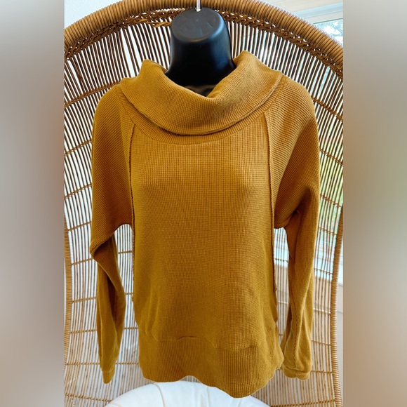 Anthropologie PILCRO Angie Waffle Knit Cowl Neck Sweater Size XS - Picture 1 of 14